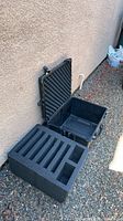 Pelican 1620 case open with lid foam and separate foam insert