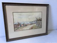 Front view of framed watercolor showing full artwork and frame
