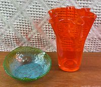 Both glass pieces side by side on tabletop