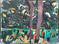 Full view of the oil painting showing entire composition