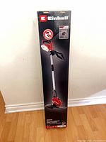 Front of sealed Einhell Expert Plus grass trimmer box