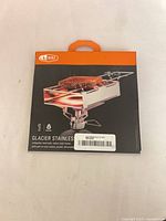 Front of boxed GSI Outdoors Glacier Stainless griddle