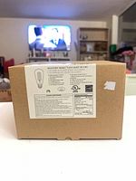 rear of sealed Mastery Mart bulb box showing specifications