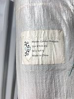 Manufacturer label showing brand, size, SKU