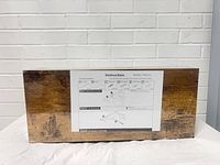 Top view of one shelf showing instruction sheet