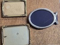 Front view of three frames showing styles and materials