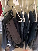 Multiple pairs of pants on hangers