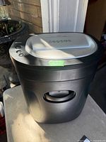 Front view of Royal paper shredder showing full unit and controls