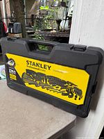 Front view of closed Stanley Professional Grade case with label