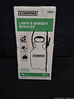 Front of Chapin sprayer box showing brand, product name and silhouette