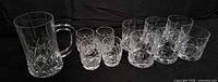 Full set: beer mug, four shot glasses, six tumblers