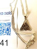 Full view of necklace with pendant and chain