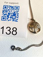 Pendant and chain with QR card