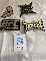 Group shot of four buckles front view