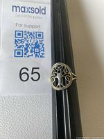 Ring on mandrel showing overall design and size