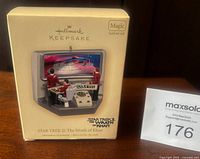 Front of box showing Hallmark Keepsake Star Trek II ornament image