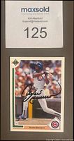 Front of signed Andre Dawson Upper Deck card