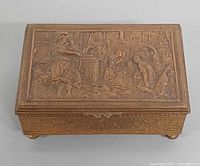 Top view showing full classical relief scene and patina