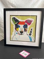 Front view of framed Keck dog art print