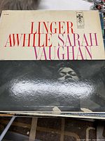 Front sleeve of Sarah Vaughan Linger Awhile LP