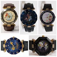 Group shot of all five Quemex watches displaying differing dials and strap colors