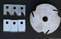 Spindle cutter head and six profile knives laid out