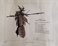 Full view of print showing artwork, poem, signatures and margins