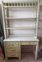 full view of desk with hutch assembled