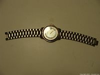 Full view of Wittnauer two-tone watch and bracelet