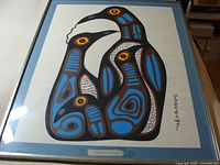 Full view of framed Morrisseau lithograph