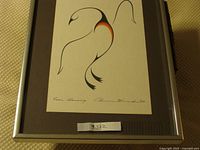 Full view of framed Clemence Wescoupe print