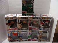 All nine Funko Pop boxes front view