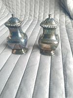 Front view of both sterling shakers