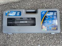 Closed carry case showing Edu Science Star Tracker graphics and window displaying telescope tube