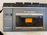 Front view showing Panasonic RX-2700 cassette recorder