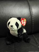 Front view of Ty panda with tag