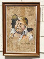 Full view of framed painting