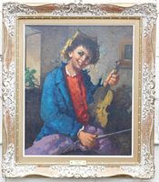 Framed painting front view