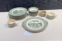 All twenty pieces displayed: dinner plates, berry bowls, serving plate, creamer, sugar, cup