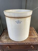 Full view of 6 gallon crock with crown mark