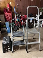 All three folding step units side by side