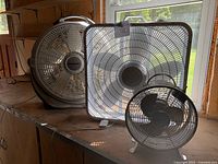 Front view of all three fans