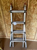 Ladder folded, full front view