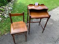 Telephone table and chair full view