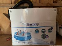 Factory box showing Bestway branding and pool image