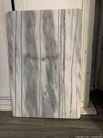 Front view of marble board showing veining pattern
