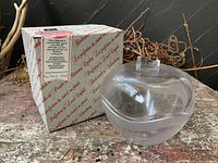 Glass covered bowl with original box
