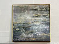 Full view of framed abstract print on canvas