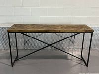 Full front view of console table