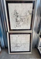 Both framed Dentistry 1900 prints stacked